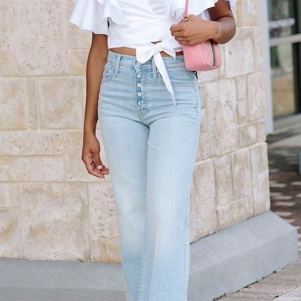 MOTHER Light Wash Flare Jeans